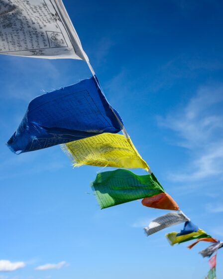 buddhism, flags, prayer flags