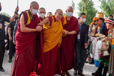 His Holiness the Dalai Lama Visits Tibetan Children’s Village Choglamsar