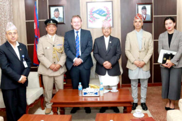 British Ambassador Fenn calls on Defence Minister Khadka