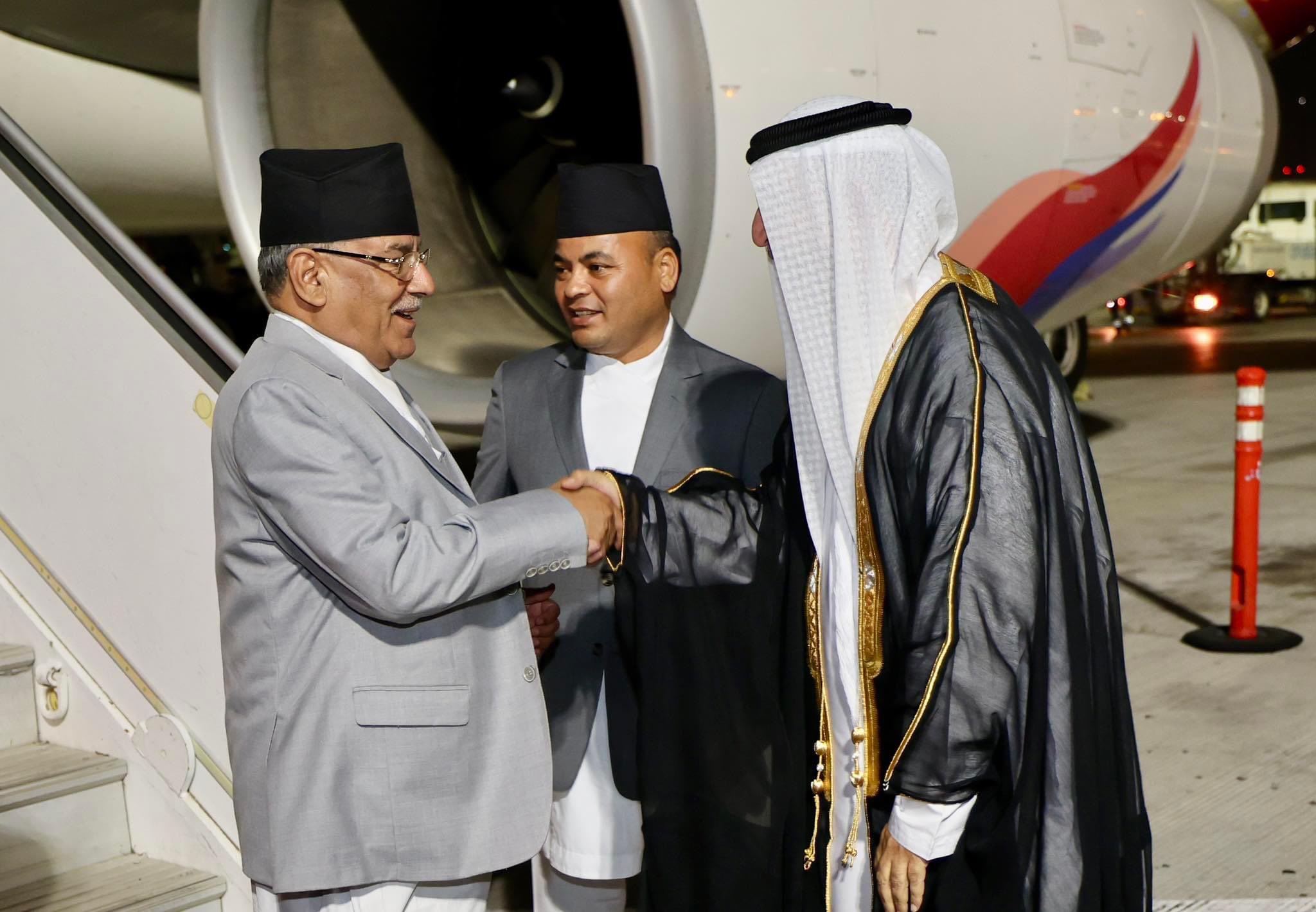 Prime Minister Dahal reaches UAE to attend COP 28