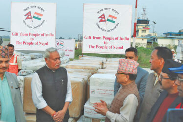 India sends first consignment of relief materials for earthquake victims