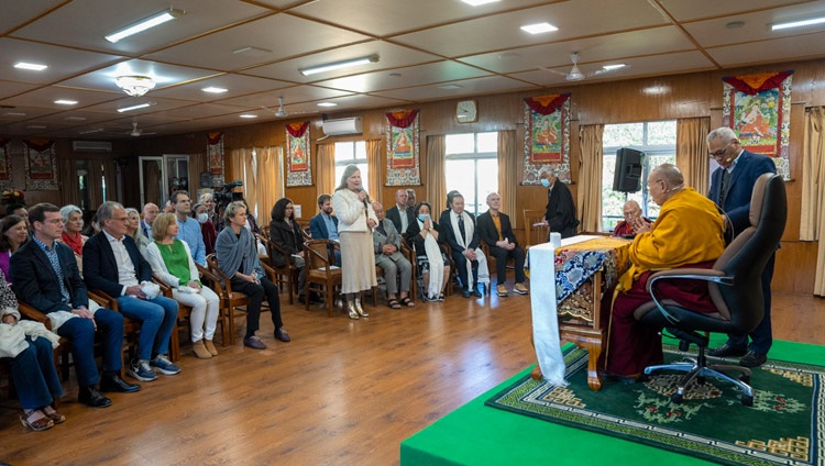 His Holiness the Dalai Lama Meets with Group of European Campaigners for Peace