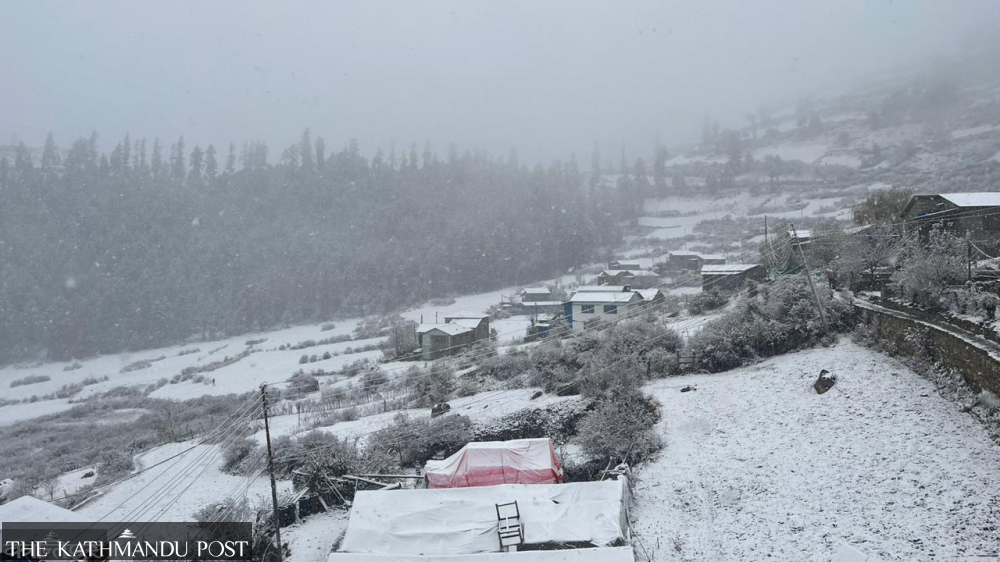 Mountainous Karnali districts witness snowfall
