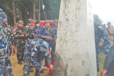 Nepal-India border pillars repair begins in Kailali and Kanchanpur