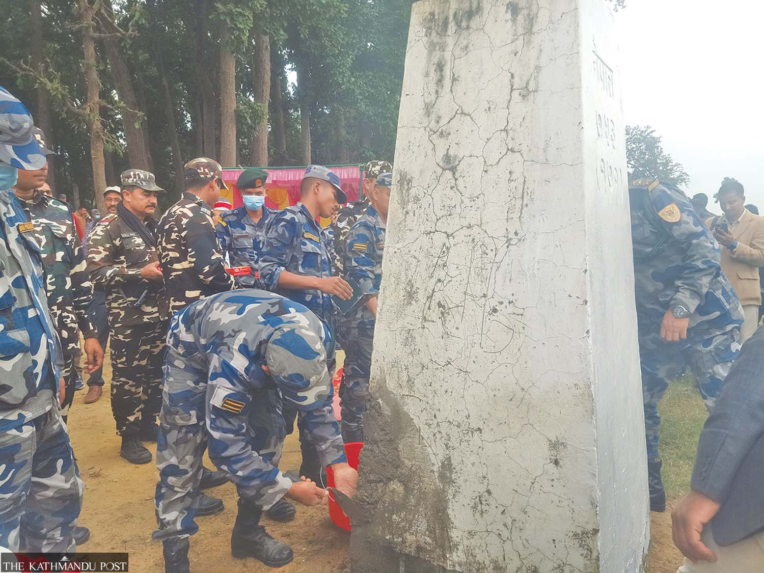 Nepal-India border pillars repair begins in Kailali and Kanchanpur