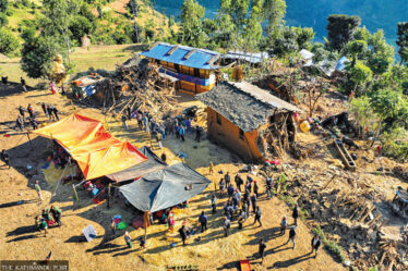 European Union, Save the Children to hand over 800 winter tents to earthquake-affected people in Jajarkot, Rukum West